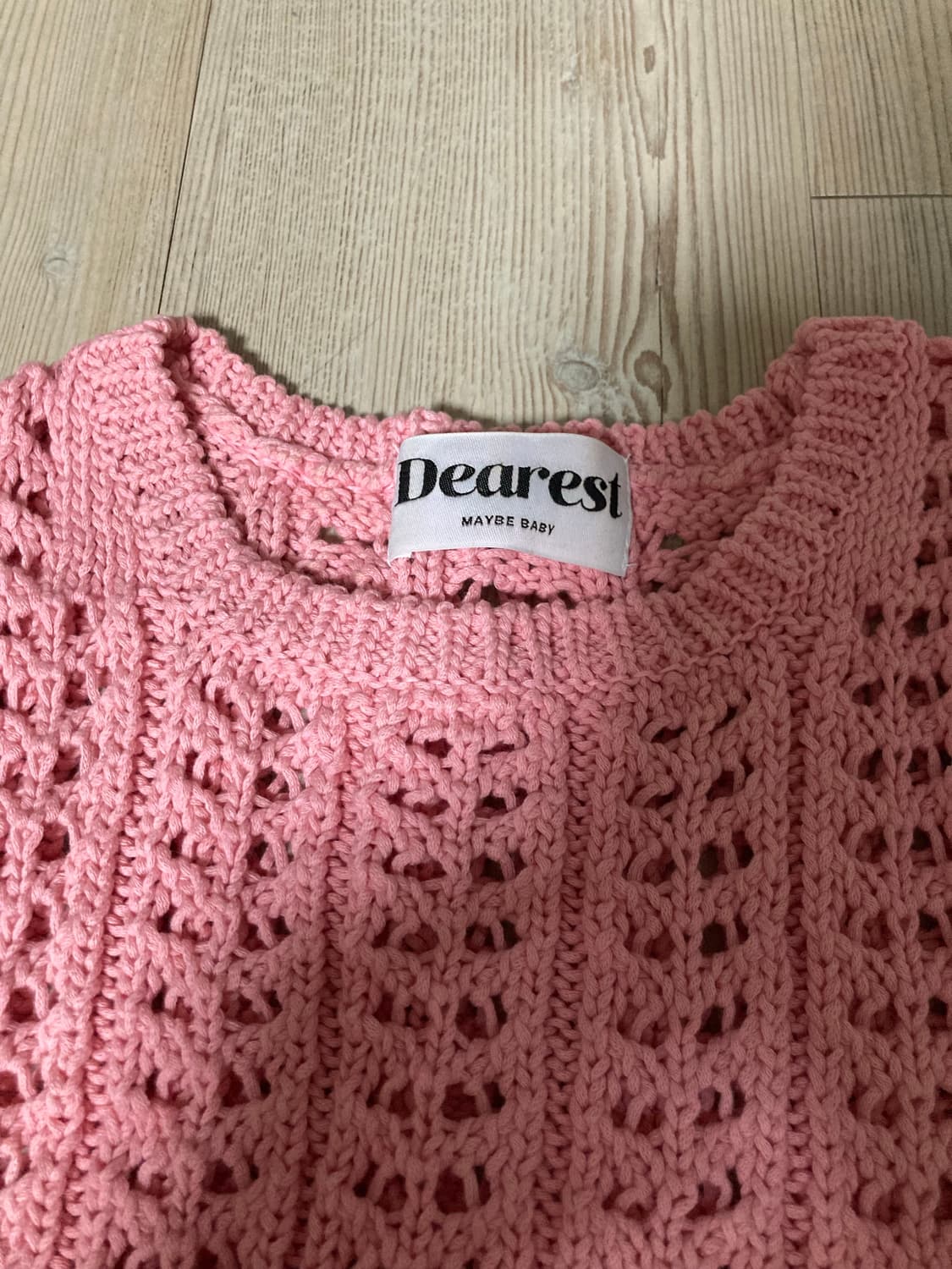 메이비베이비 디어리스트 핑크 니트 상품이미지4