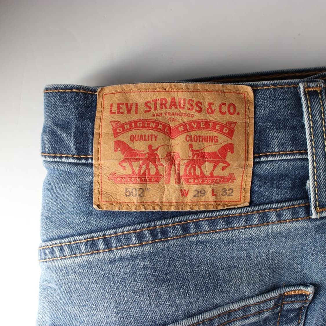 리바이스 502 테이퍼드 중청 데님 팬츠 29 상품이미지6