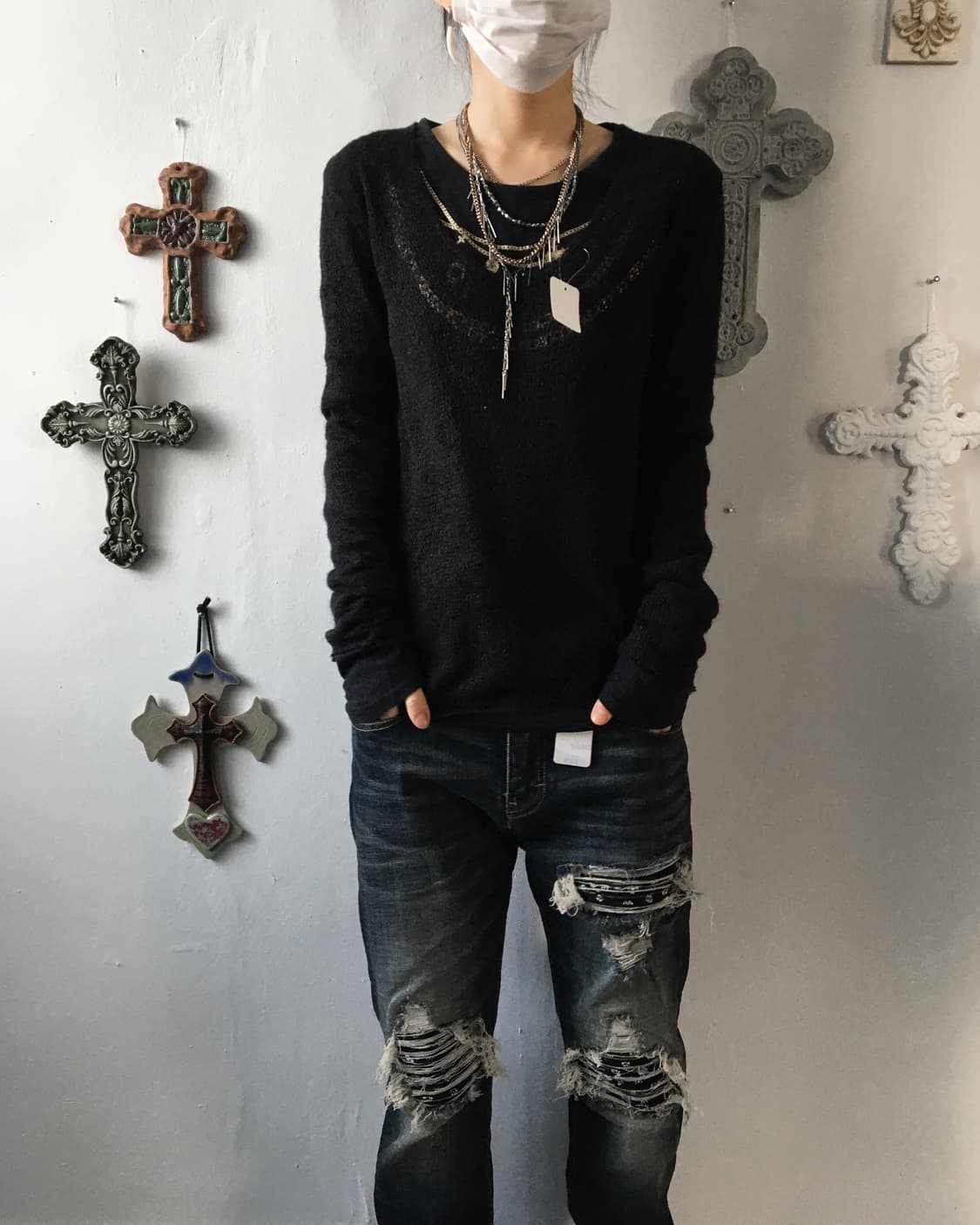 Morgan layered knit 상품이미지1