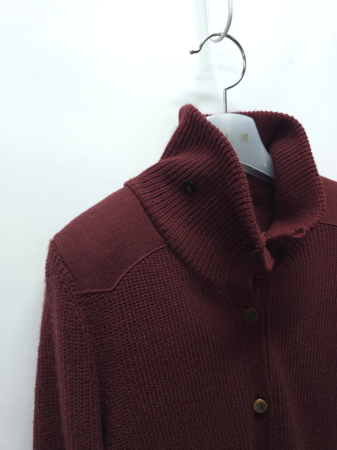 빈폴 여성 버건디 하이넥 니트 가디건 (사이즈 90) 상품이미지4