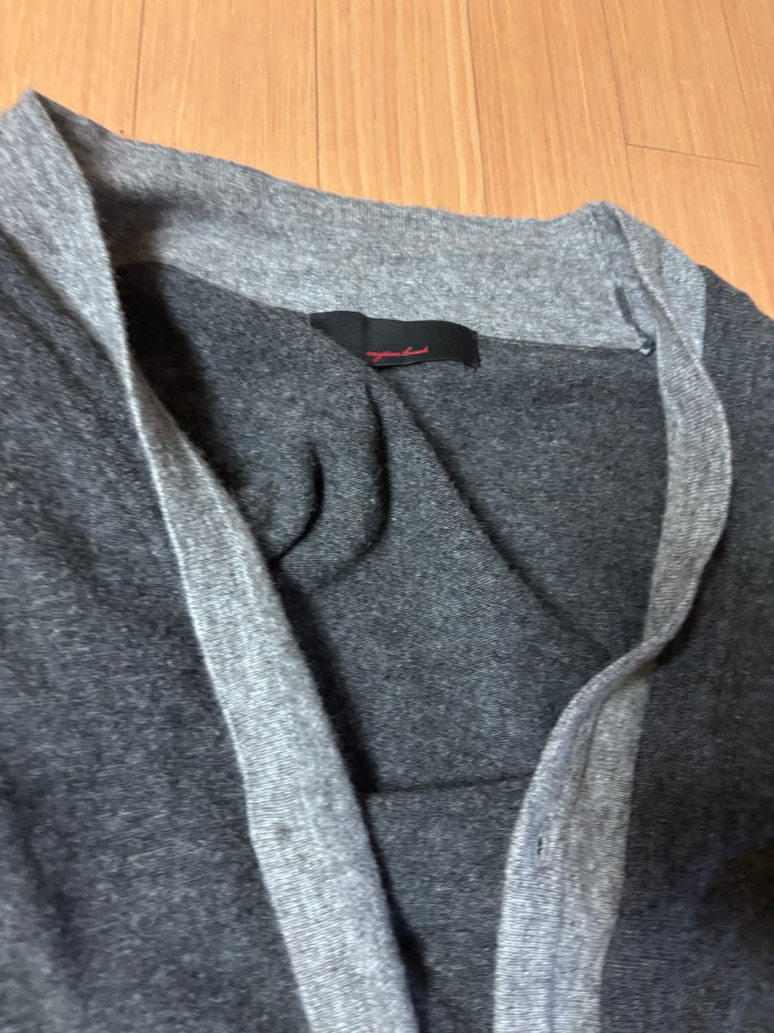 애니타임로릭 레이어드 aza가디건 챠콜 상품이미지3