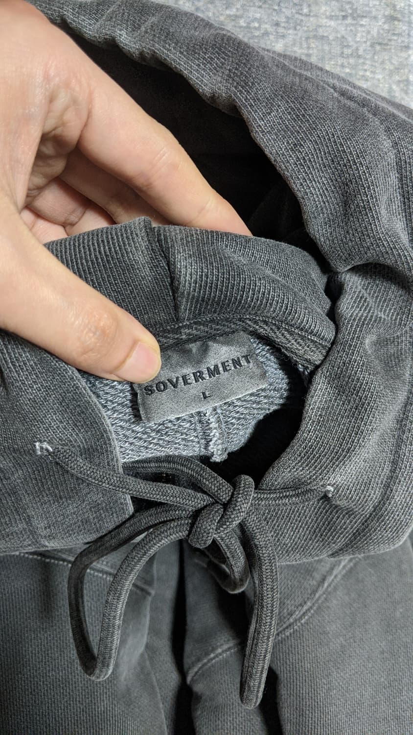 소버먼트 피그먼트 컷 후드 집업 상품이미지4