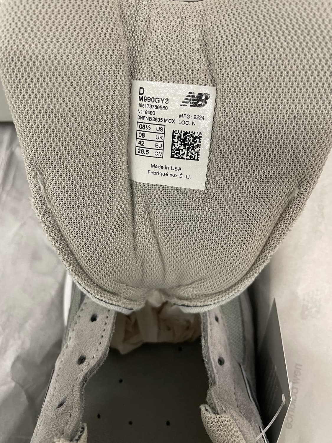 뉴발란스 990 v3 265사이즈 상품이미지8