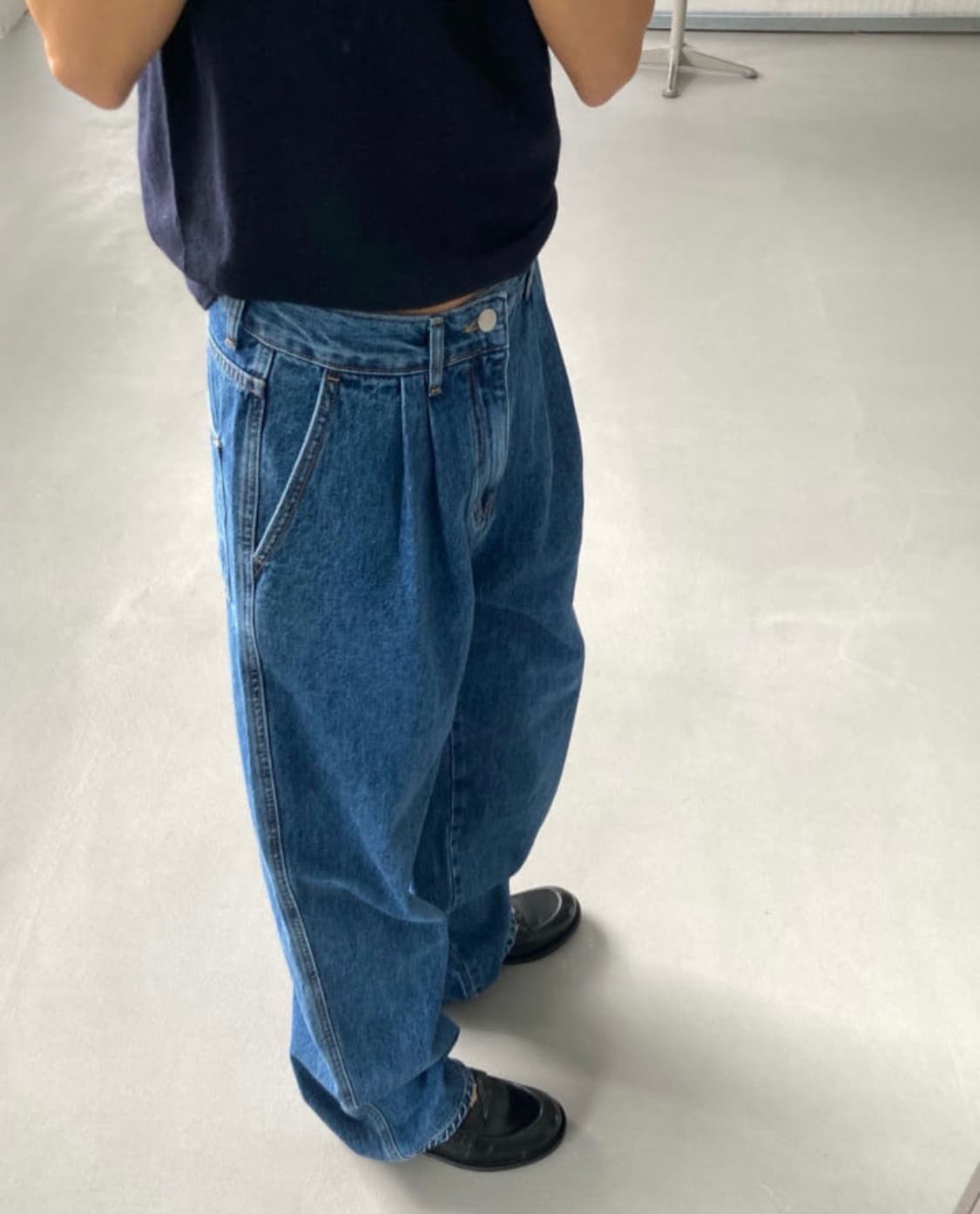 여성 로맨티사이즈 다트핀턱데님 중청m 상품이미지5