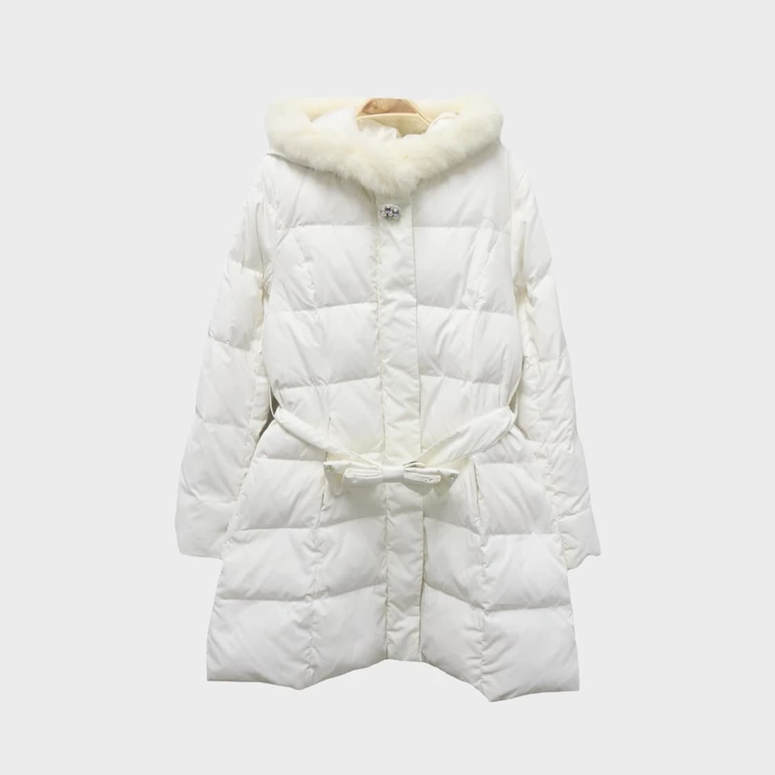 LODISPOTTO 화이트 리본벨트 패딩 60270 상품이미지1