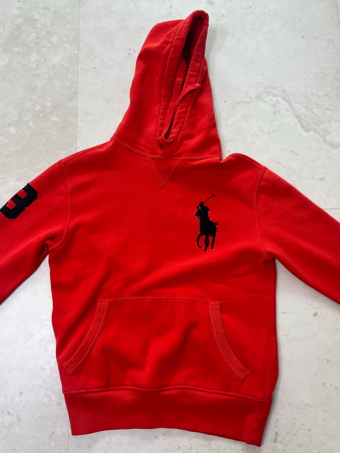 폴로 랄프로렌 레드오렌지 후드티 s 상품이미지1