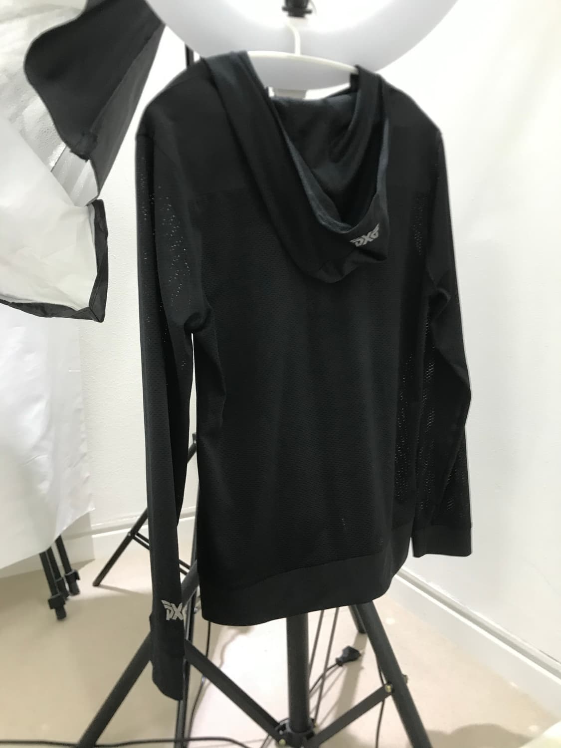 EXR black mesh mix sporty hooded sleeve 상품이미지10
