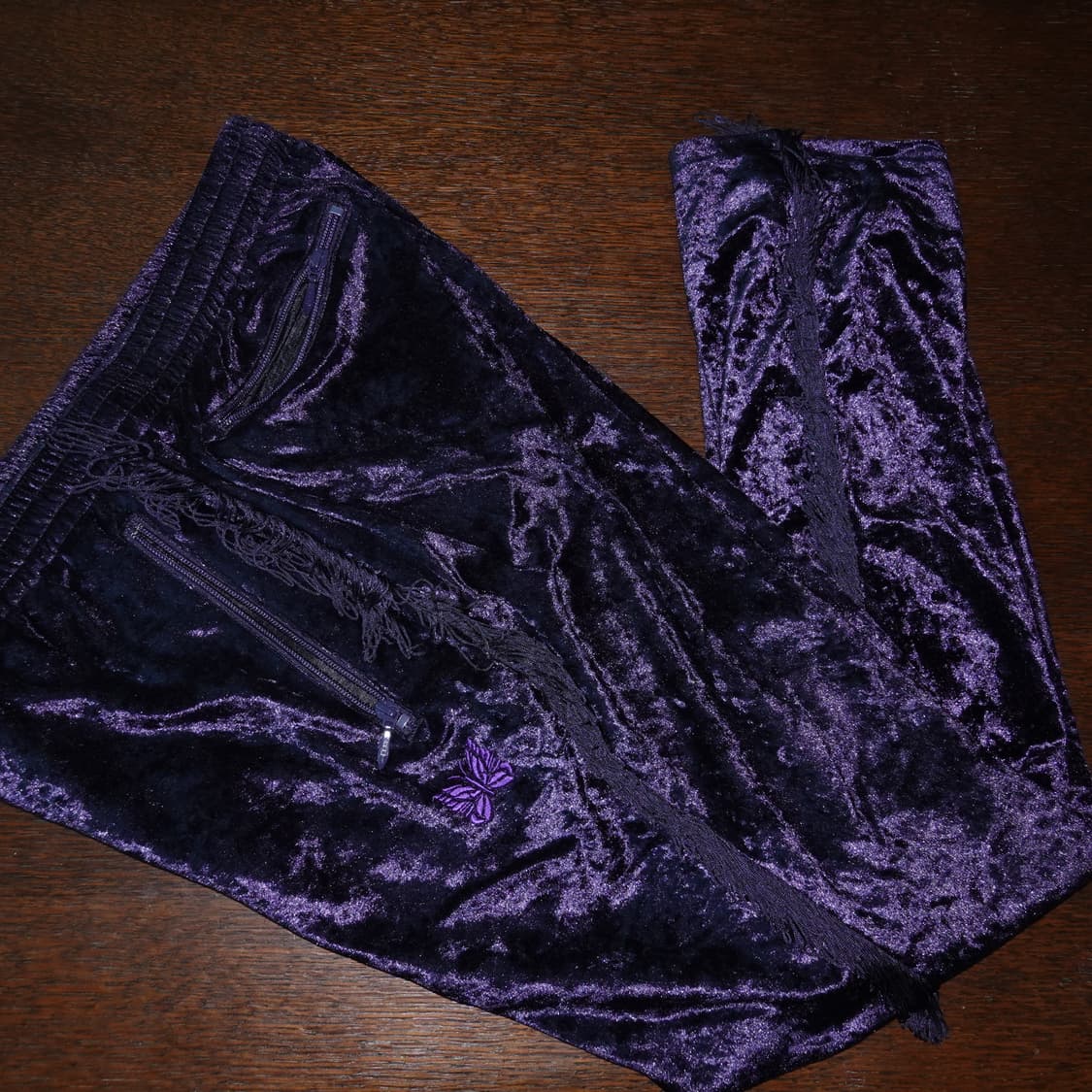 니들스 플레어핏 프린지 벨벳 팬츠 상품이미지5