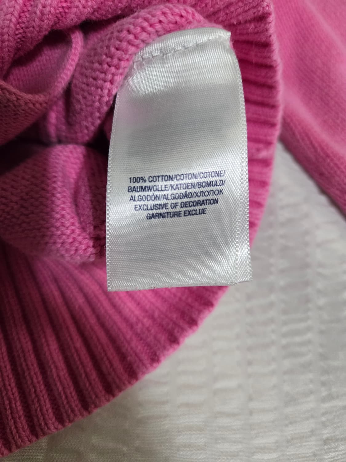 폴로 랄프로렌 빅포니 핑크 꽈베기 니트 집업 가디건 상품이미지4