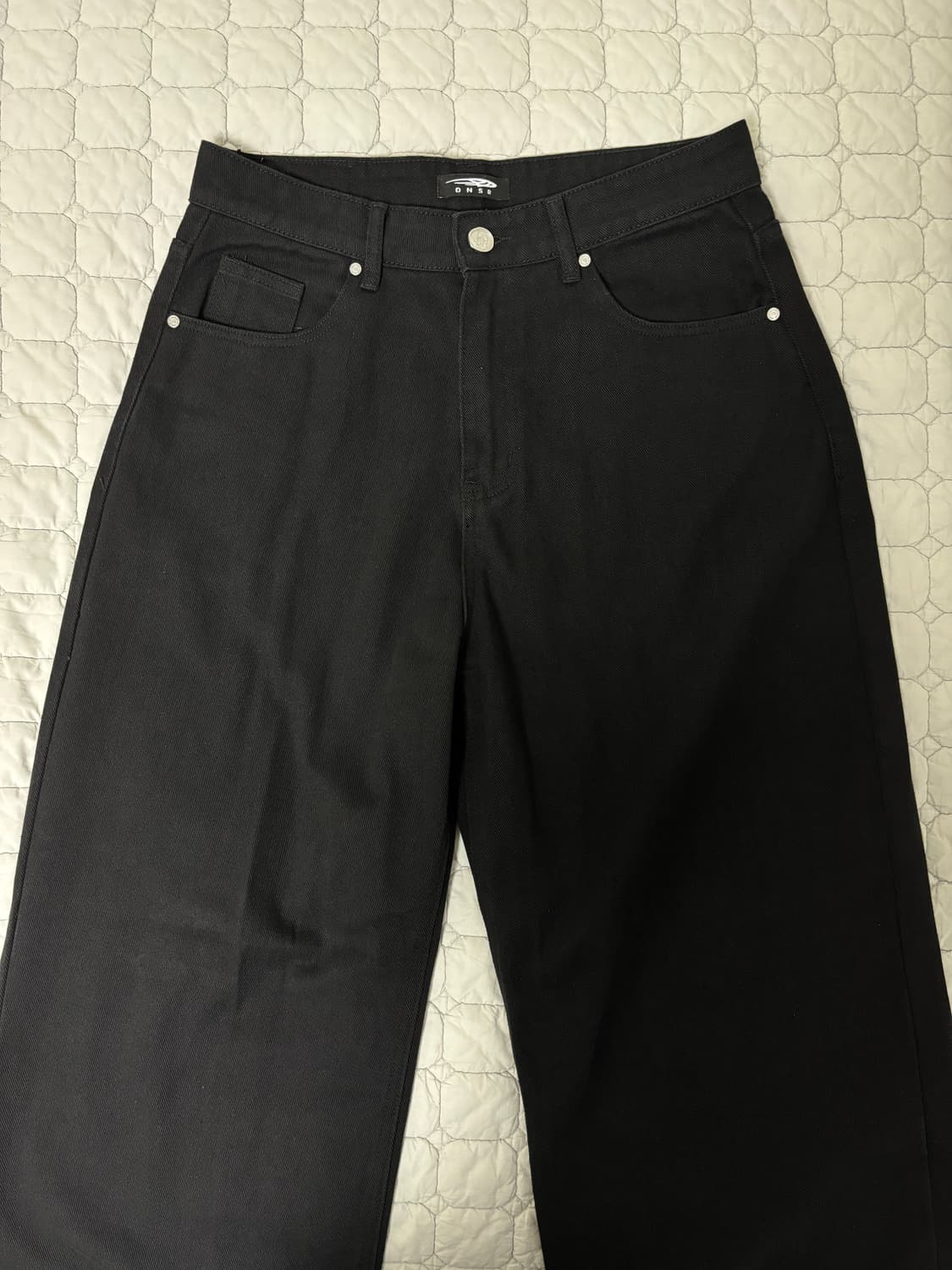 [L] 디앤에스알 DNSR 시그니처 와이드 데님 블랙블랙 상품이미지3