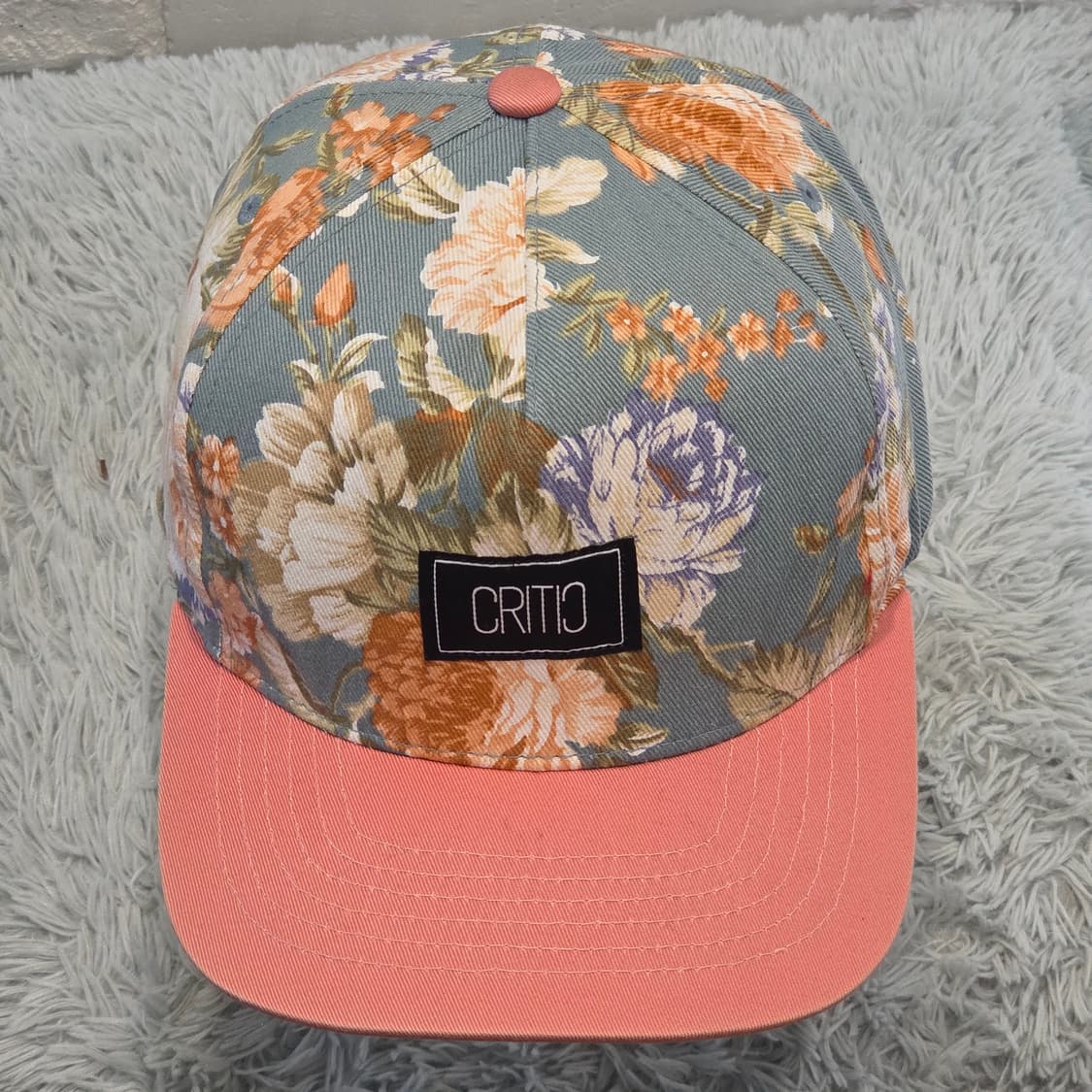 L8-7:크리틱 플로럴 코튼 캡 핑크 그린(56-59) 상품이미지1