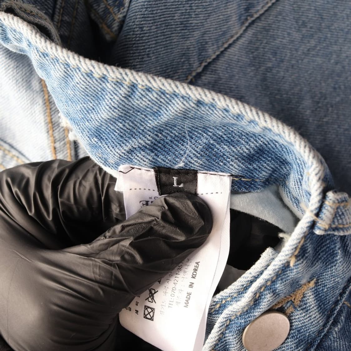 닉앤니콜 하이웨스트 데님 숏팬츠 L 상품이미지7