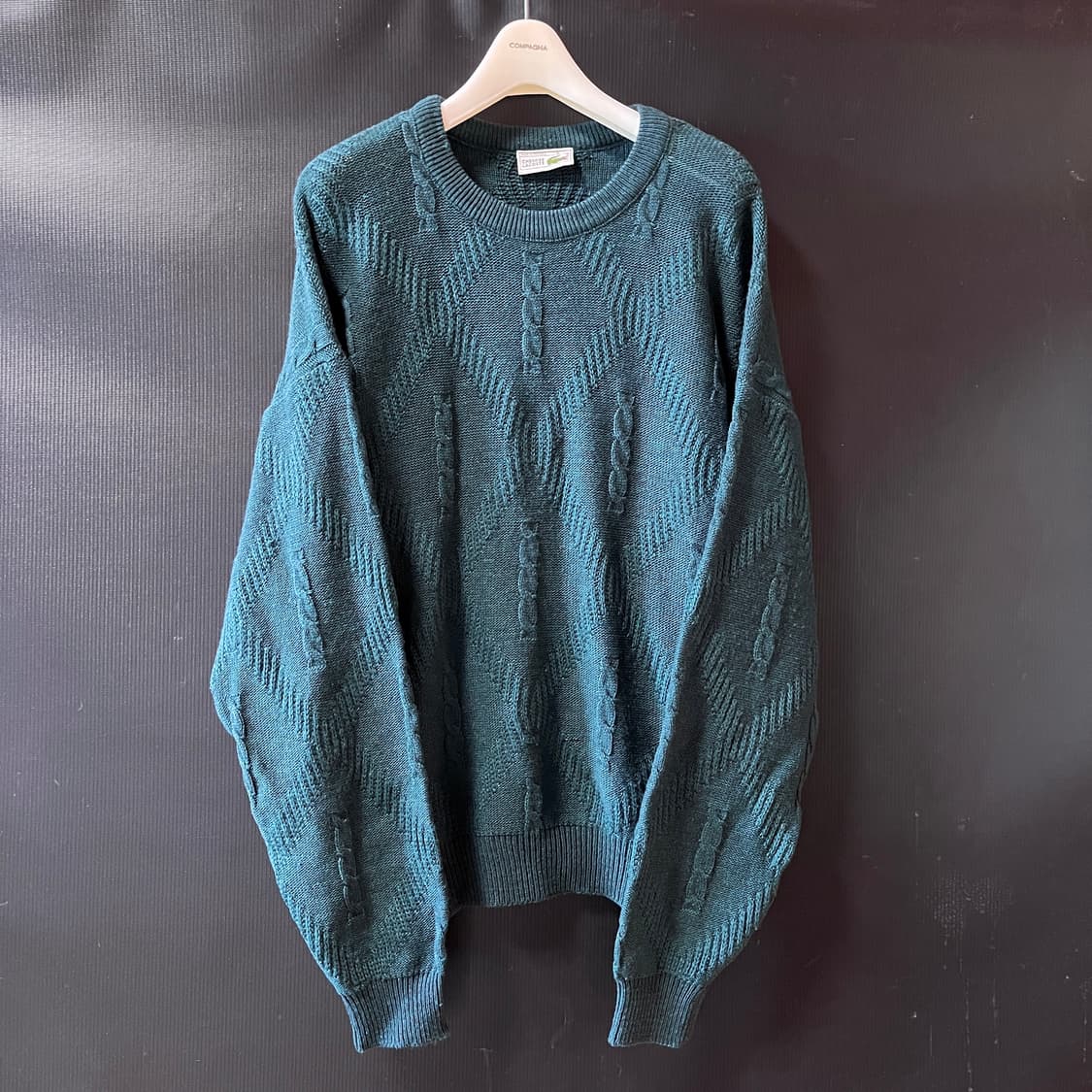 70s 라코스테 프랑스 메이드 케이블 니트  상품이미지1