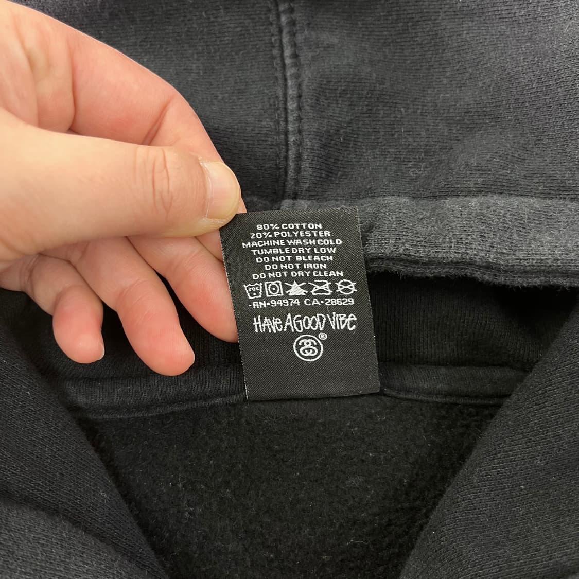 100 스투시 페인트 스플래터 로고 후드티 상품이미지5