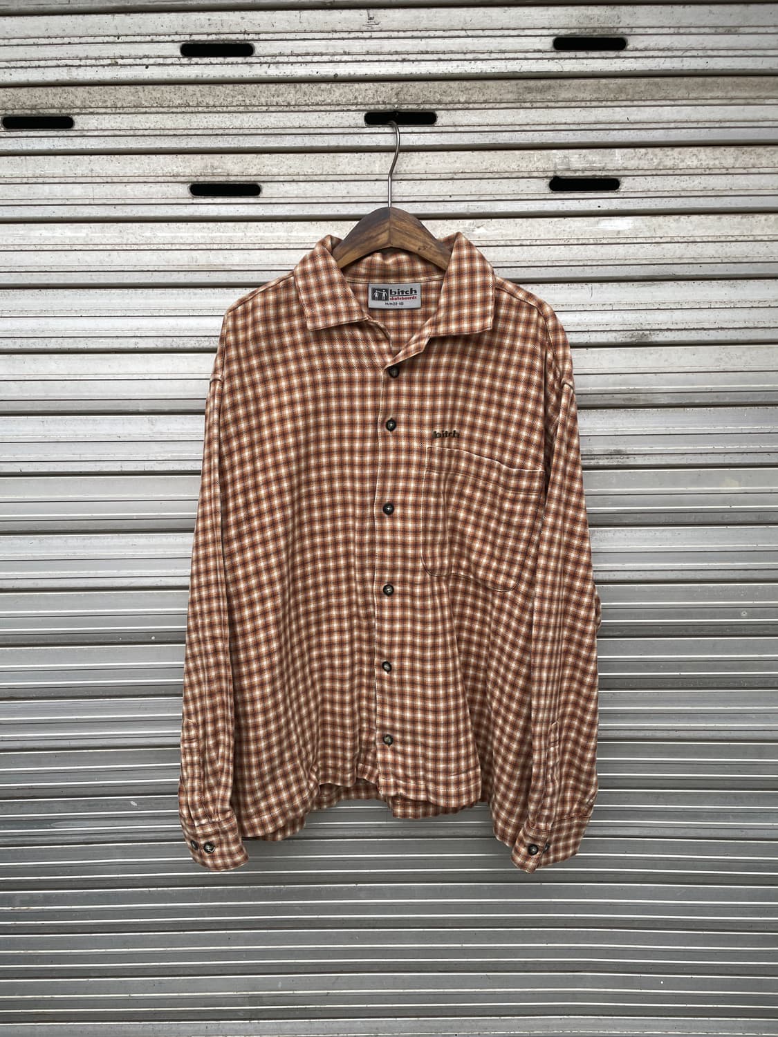 90-00s Bitch Flannel Check Shirt 상품이미지2