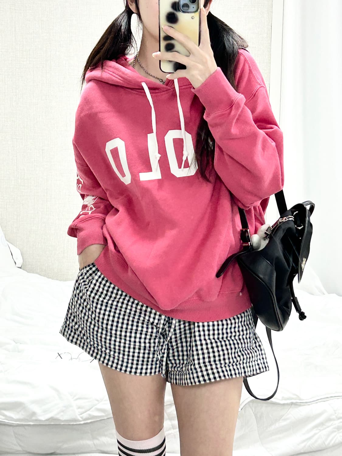 폴로 신형 빅로고 핑크 후드 상품이미지4