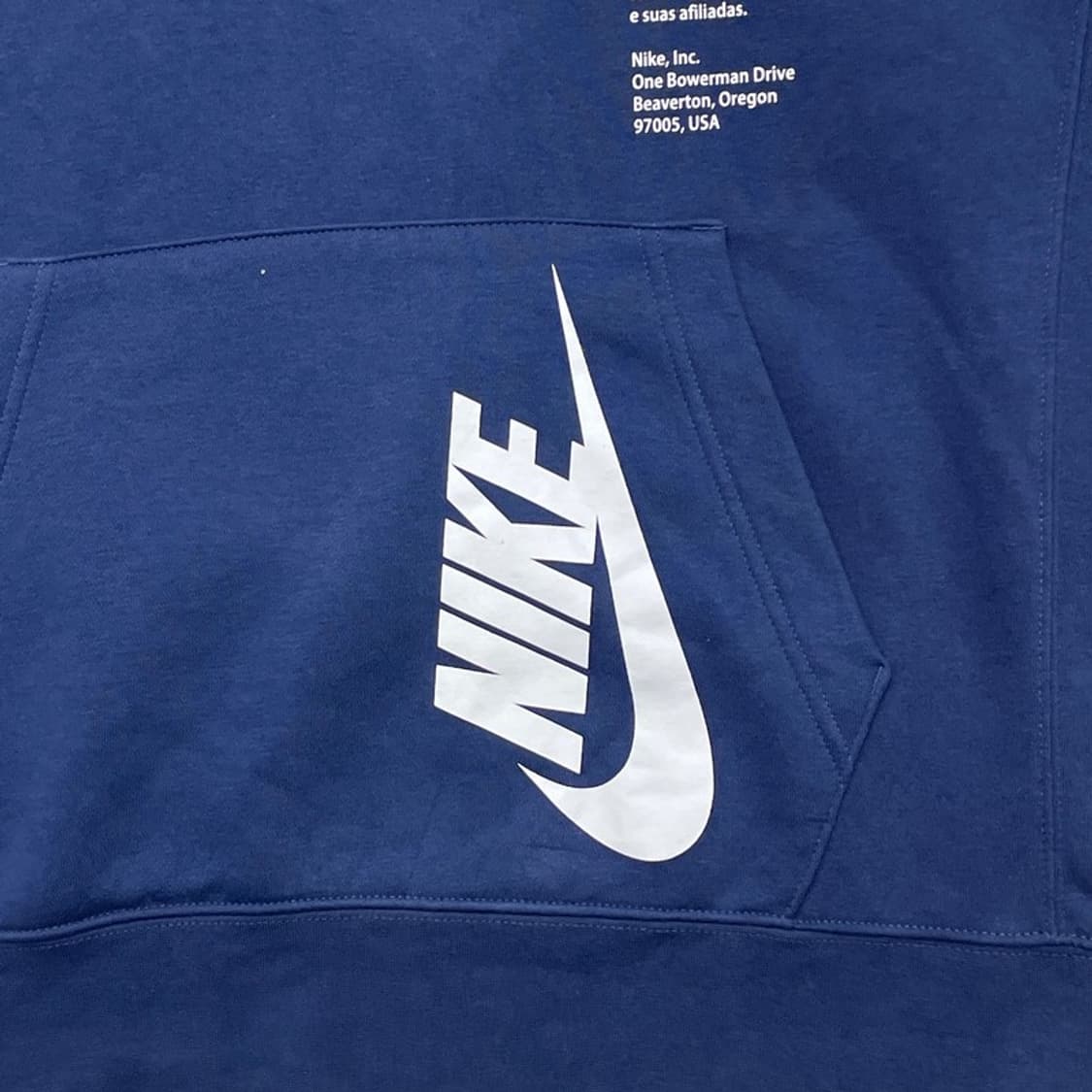 NIKE 로고 기모 후드 네이비 XL 상품이미지2