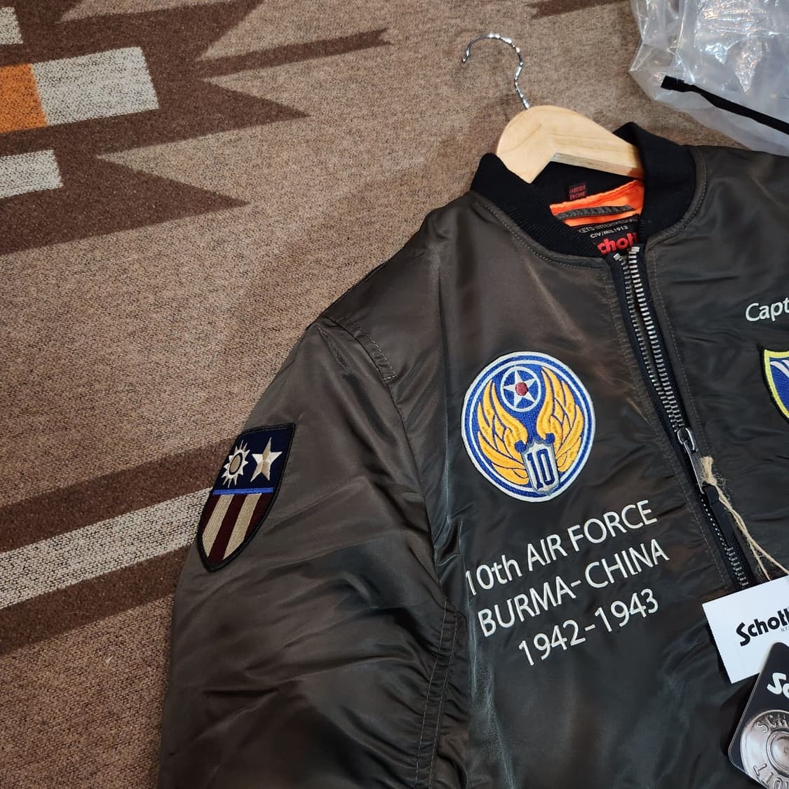 새상품)Schott nyc 쇼트 MA-1 자켓 XL 봄버 상품이미지3