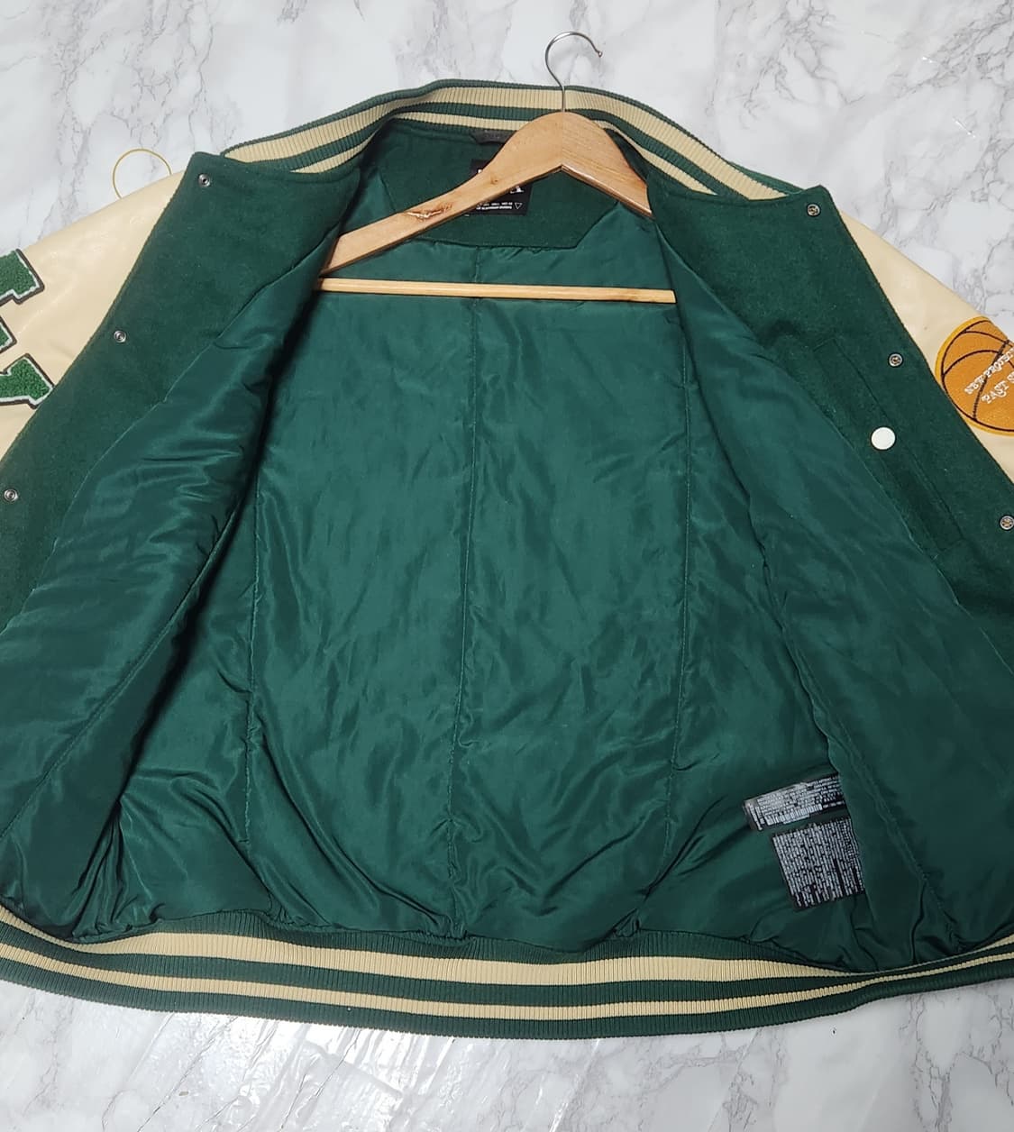 자라 딥그린 빅로고 바시티 야구 점퍼 자켓 상품이미지6