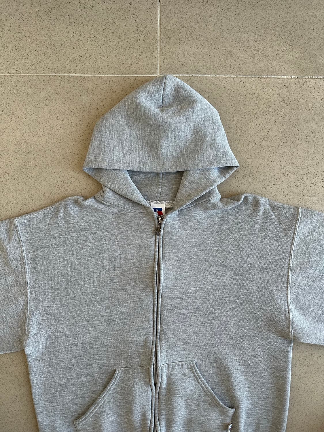 90s 빈티지 러셀 후드집업 그레이 M 상품이미지4