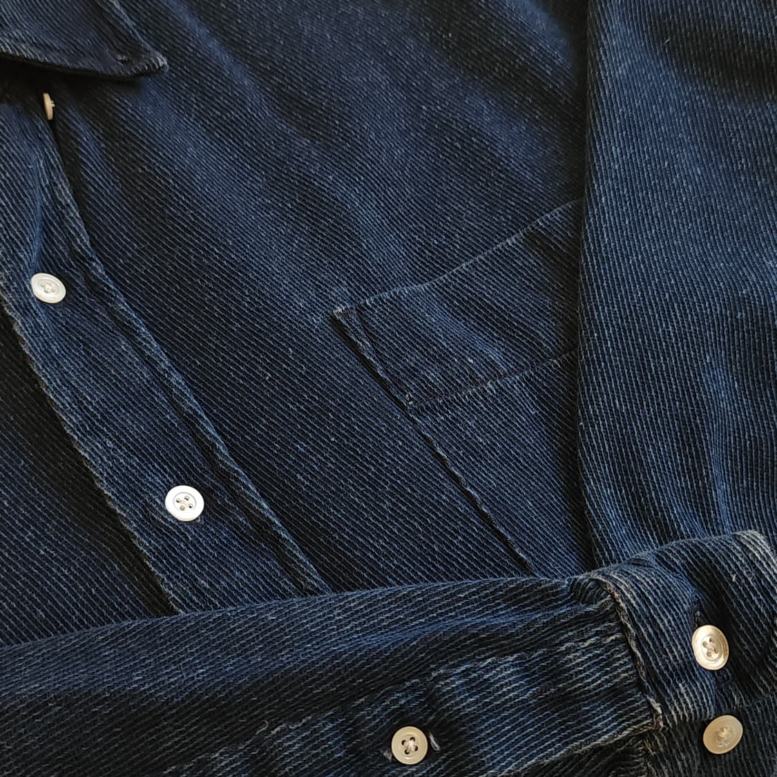 00s 에디바우어 데님셔츠 헤비코튼 인디고 데님 워크셔츠 빅사이즈 xxl 상품이미지9