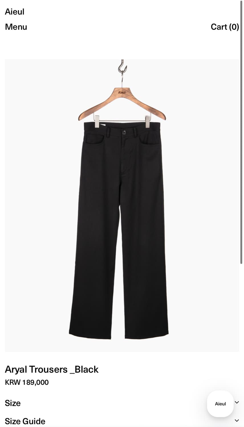Aryal Trousers _Black 상품이미지1
