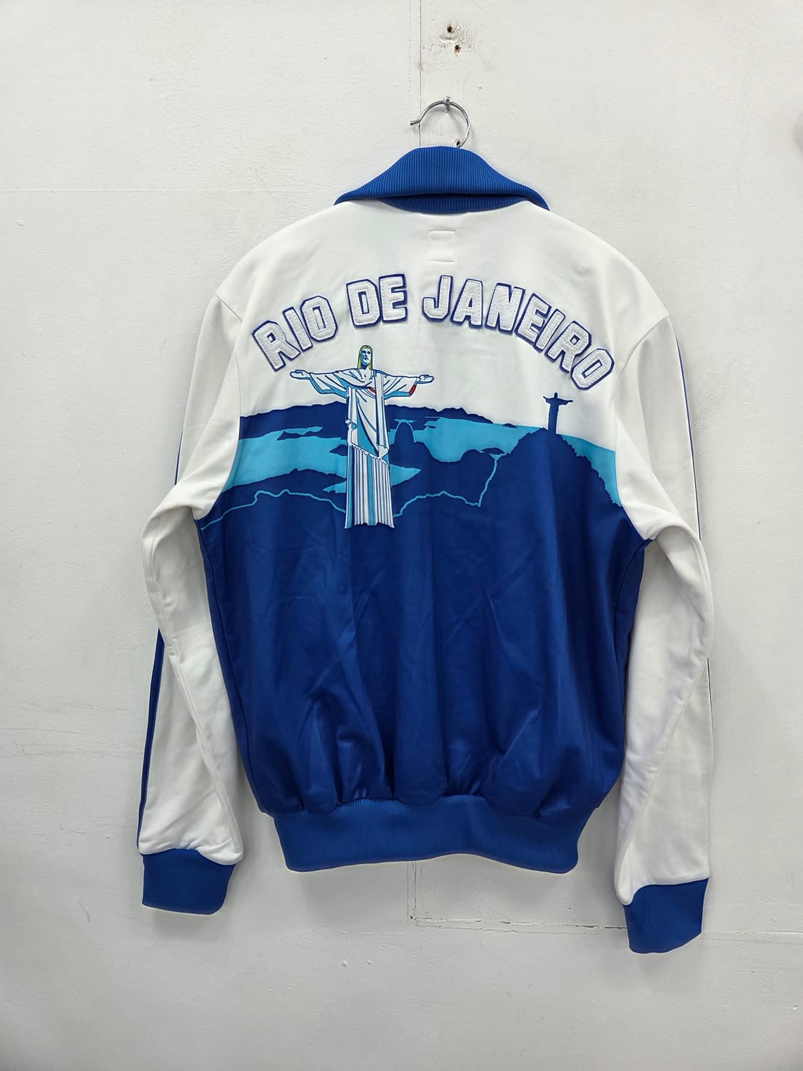 L [대장급]아디다스 리우데자이네이루 브라질 트랙탑 블루 화이트 상품이미지5