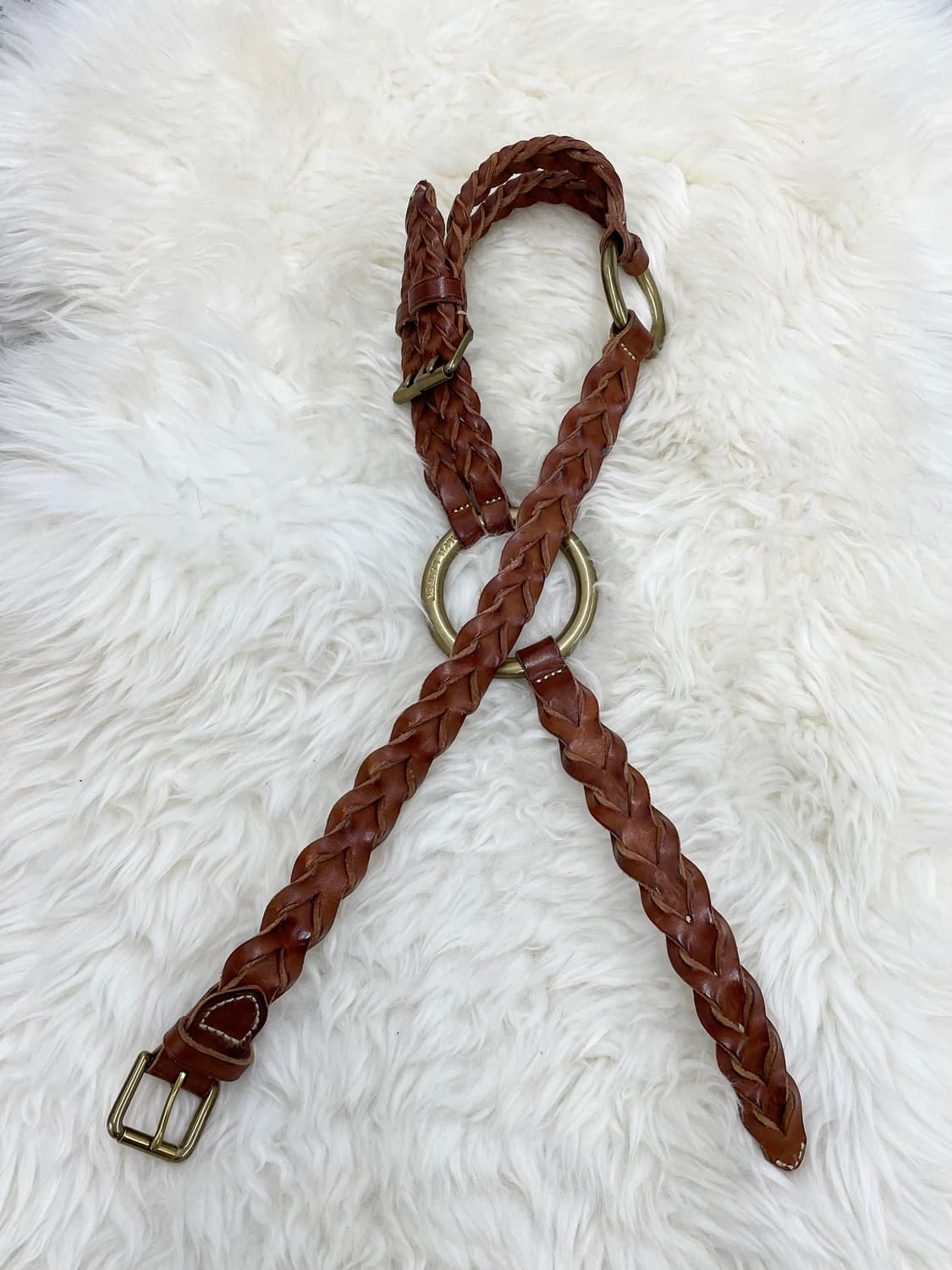 랄프로렌 리얼레더 웨스턴 위빙 버클 벨트 상품이미지2