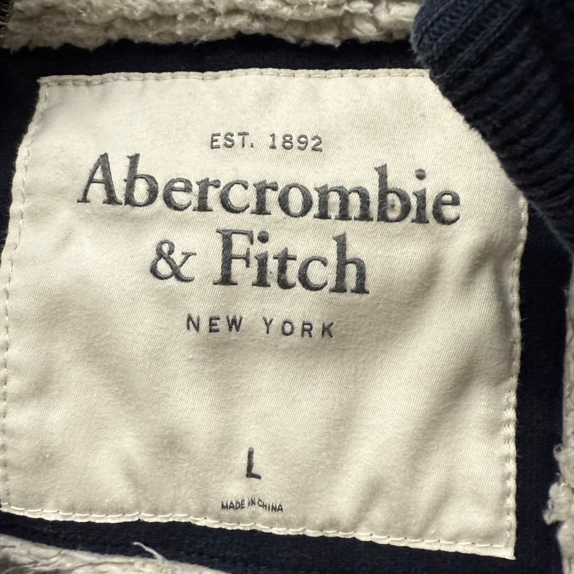 아베크롬비 양털 네이비 후드집업 상품이미지5