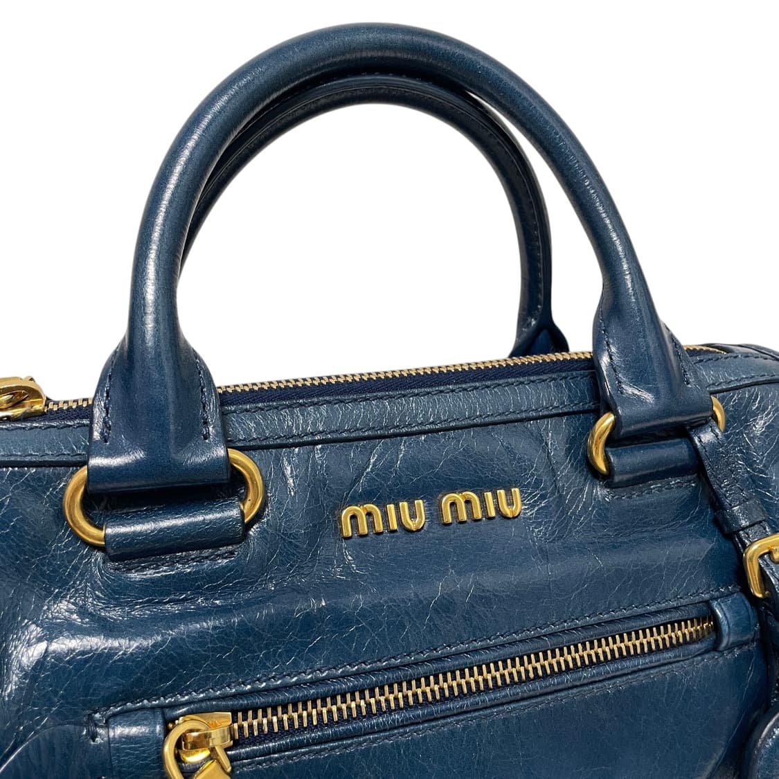 미우미우 5BB104 비텔로샤인 스몰 모터백 숄더백H00268 상품이미지5