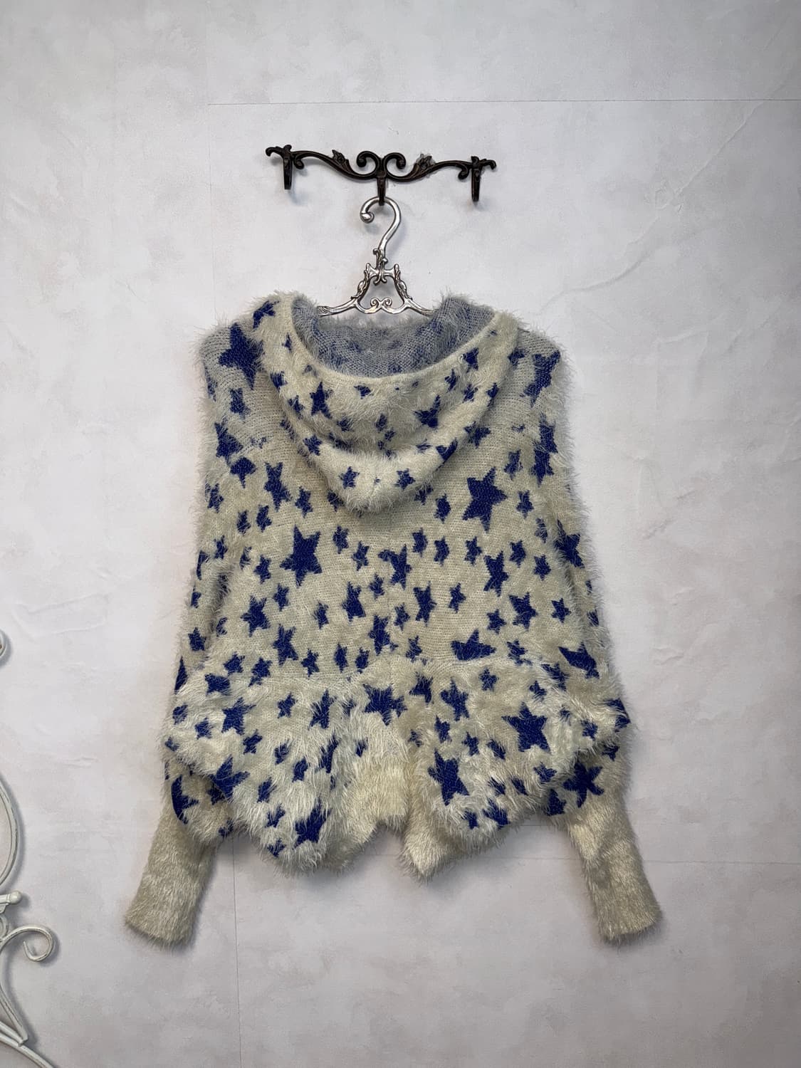 Egoist white blue grunge star over 후드집업  상품이미지3