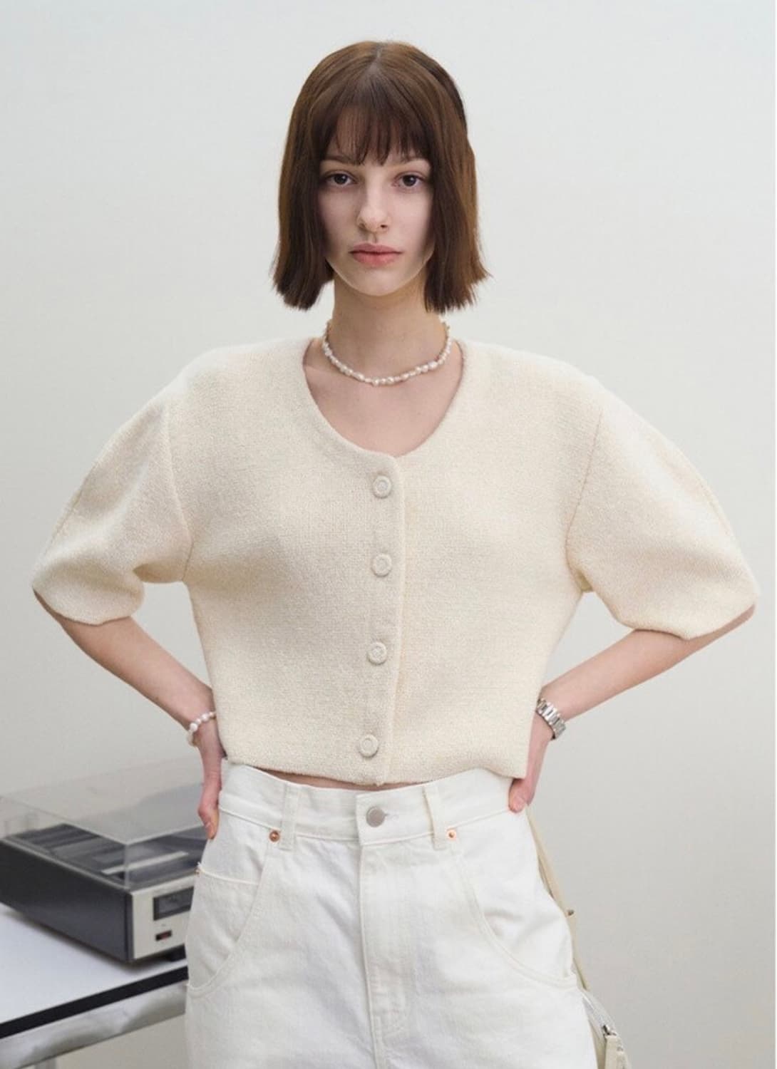 새상품 그로브 롤린 반팔 가디건 상품이미지1