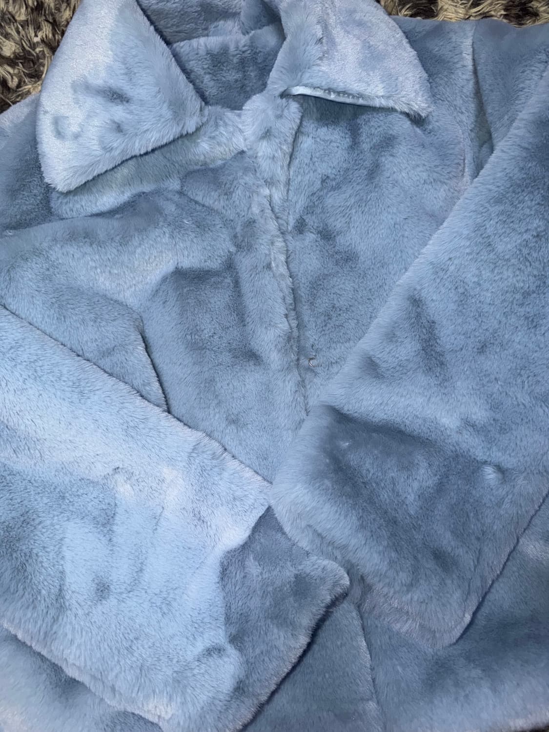 소라색 퍼자켓 상품이미지1