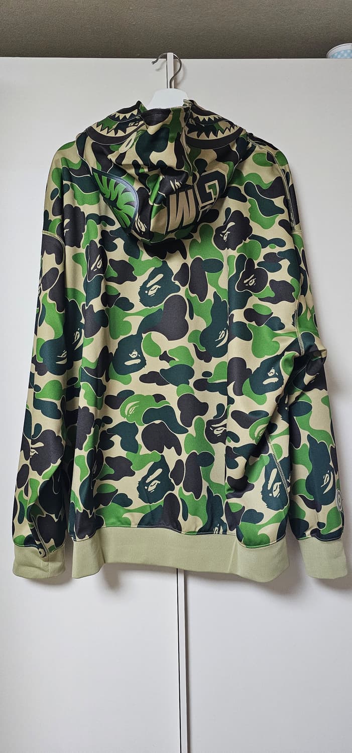 베이프 ABC 카모 레이온 릴렉스드 핏 샤크 풀 집 후드 그린 상품이미지5