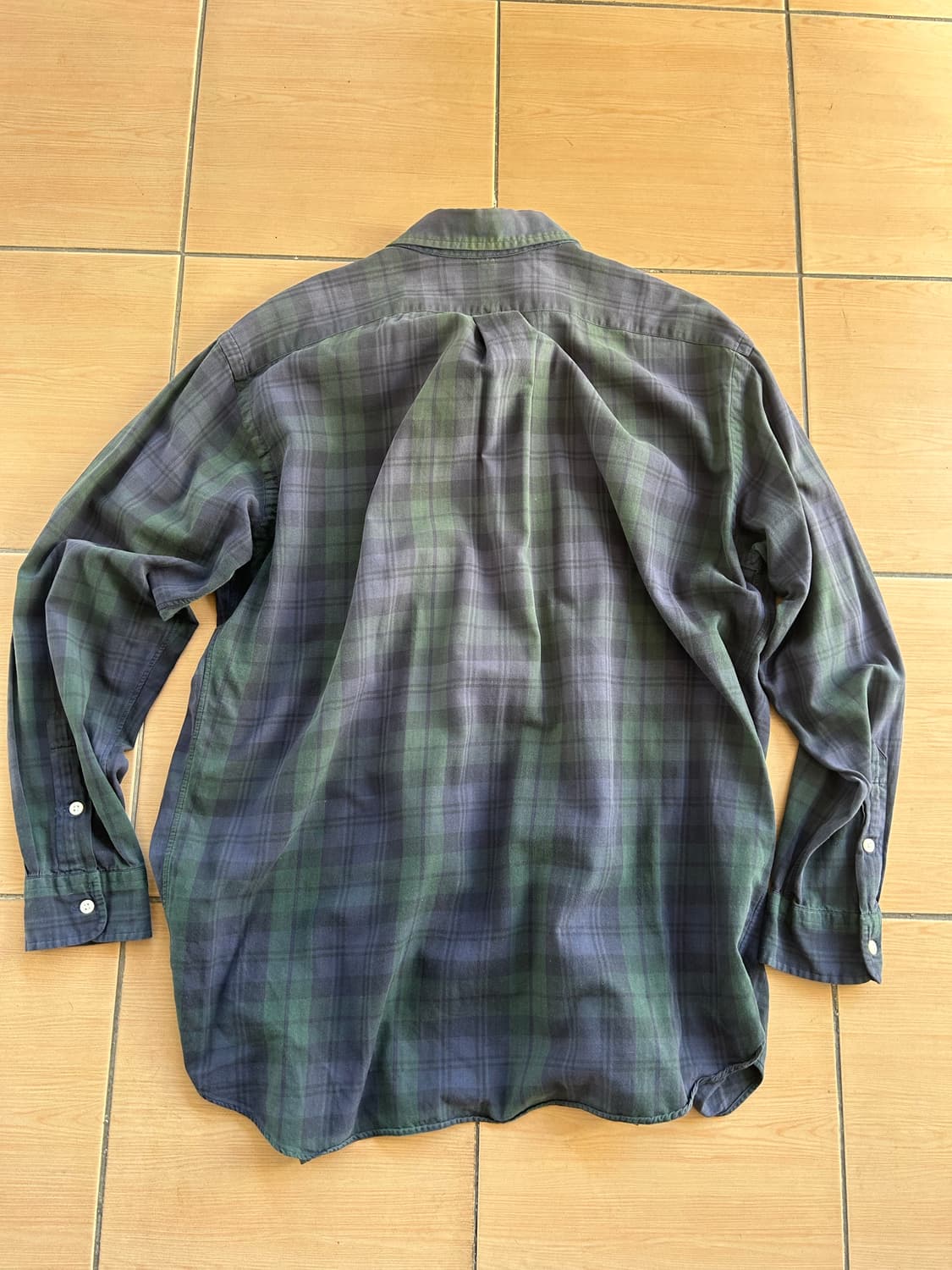 90-00‘s 폴로 블랙와치 체크셔츠  상품이미지4
