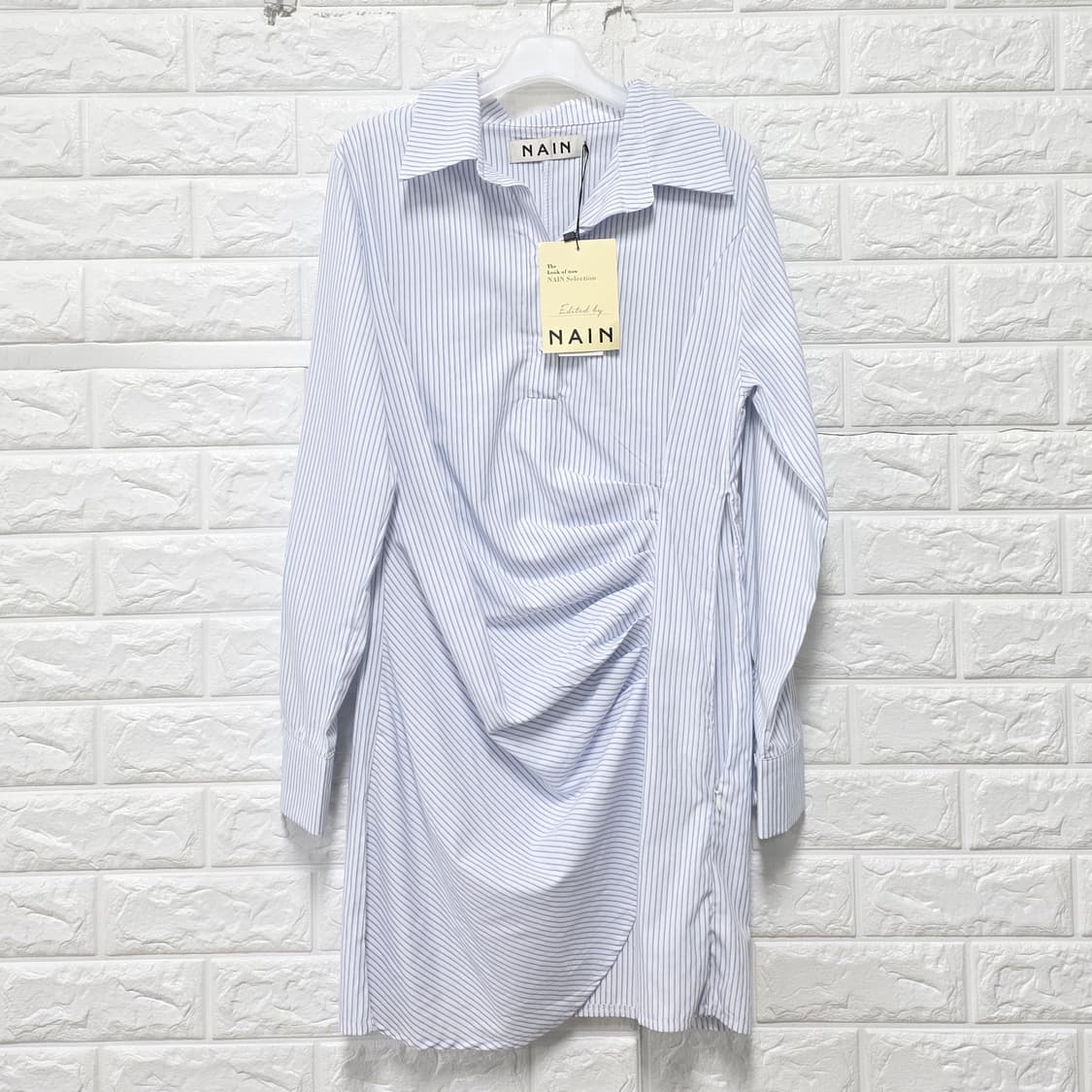 택포) 21s NAIN 스트라이프 셔츠 원피스 FREE 상품이미지1