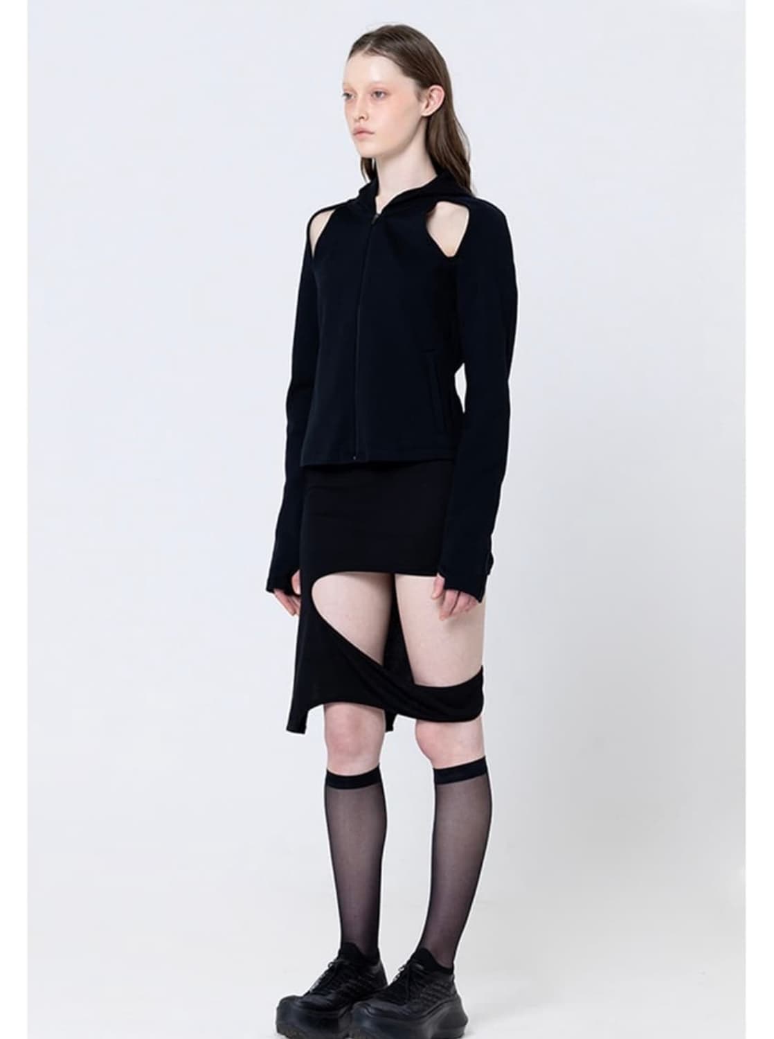 페인츄얼 컷아웃 스커트 상품이미지2