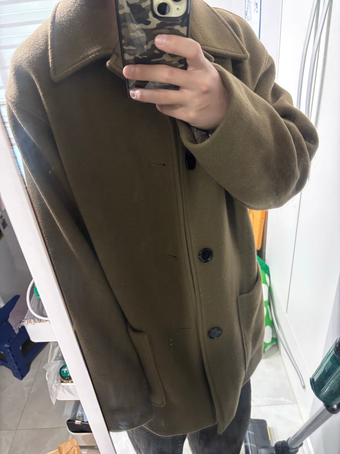 스테디에브리위어 올리브 하프코트 상품이미지3