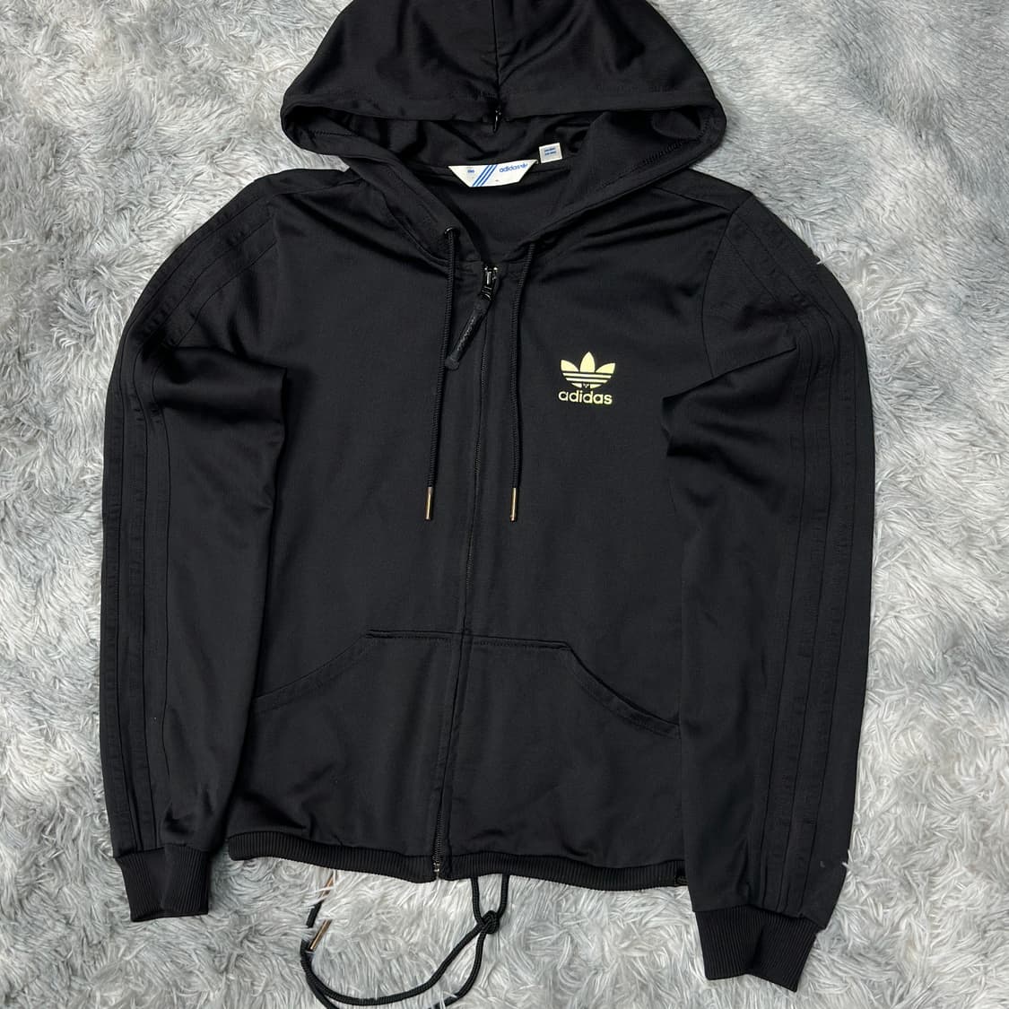 아디다스 00s 올블랙 크롭 후드 트랙탑 상품이미지1