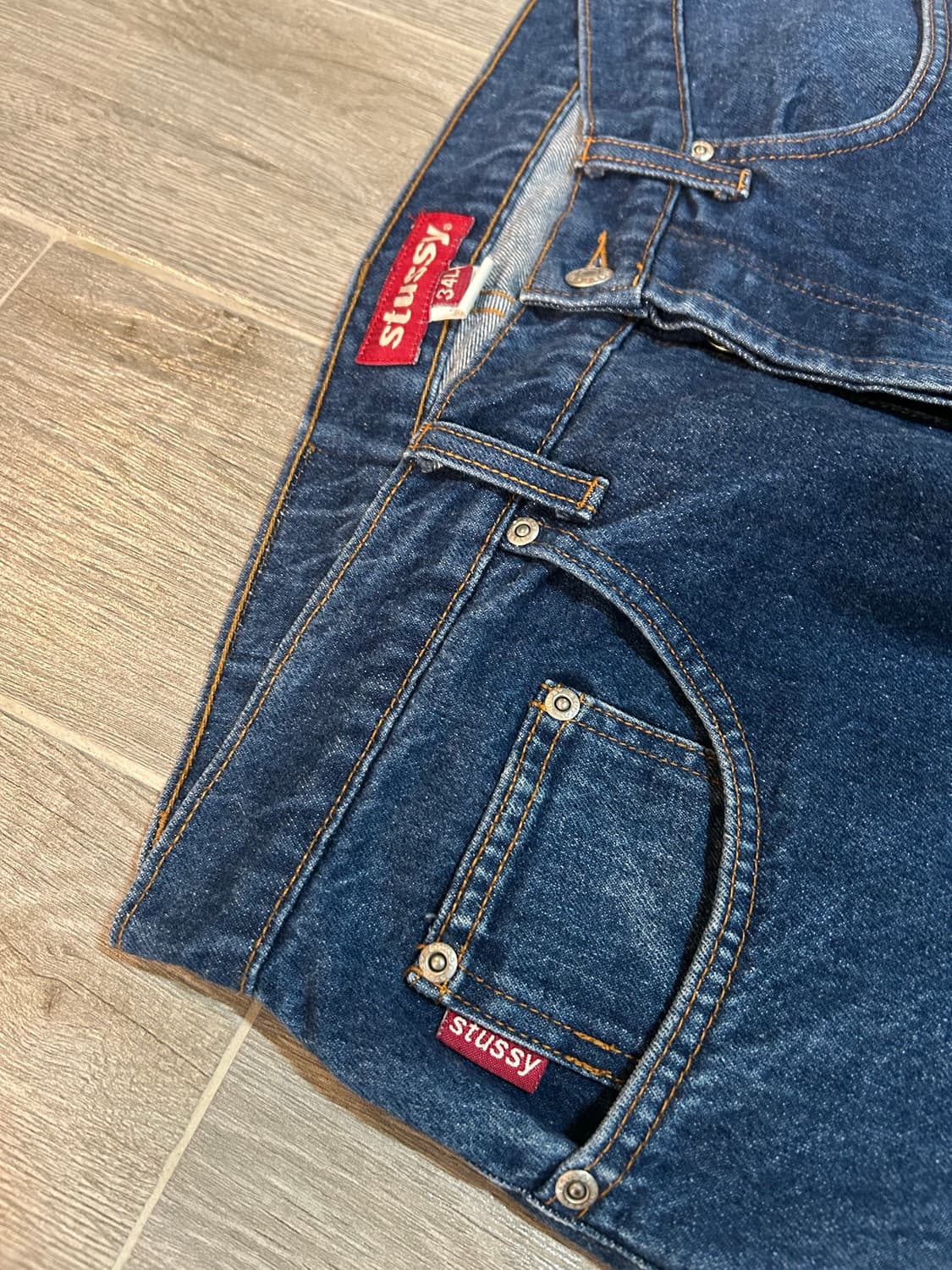 90s 스투시 데님 34 판매 made in usa 상품이미지4
