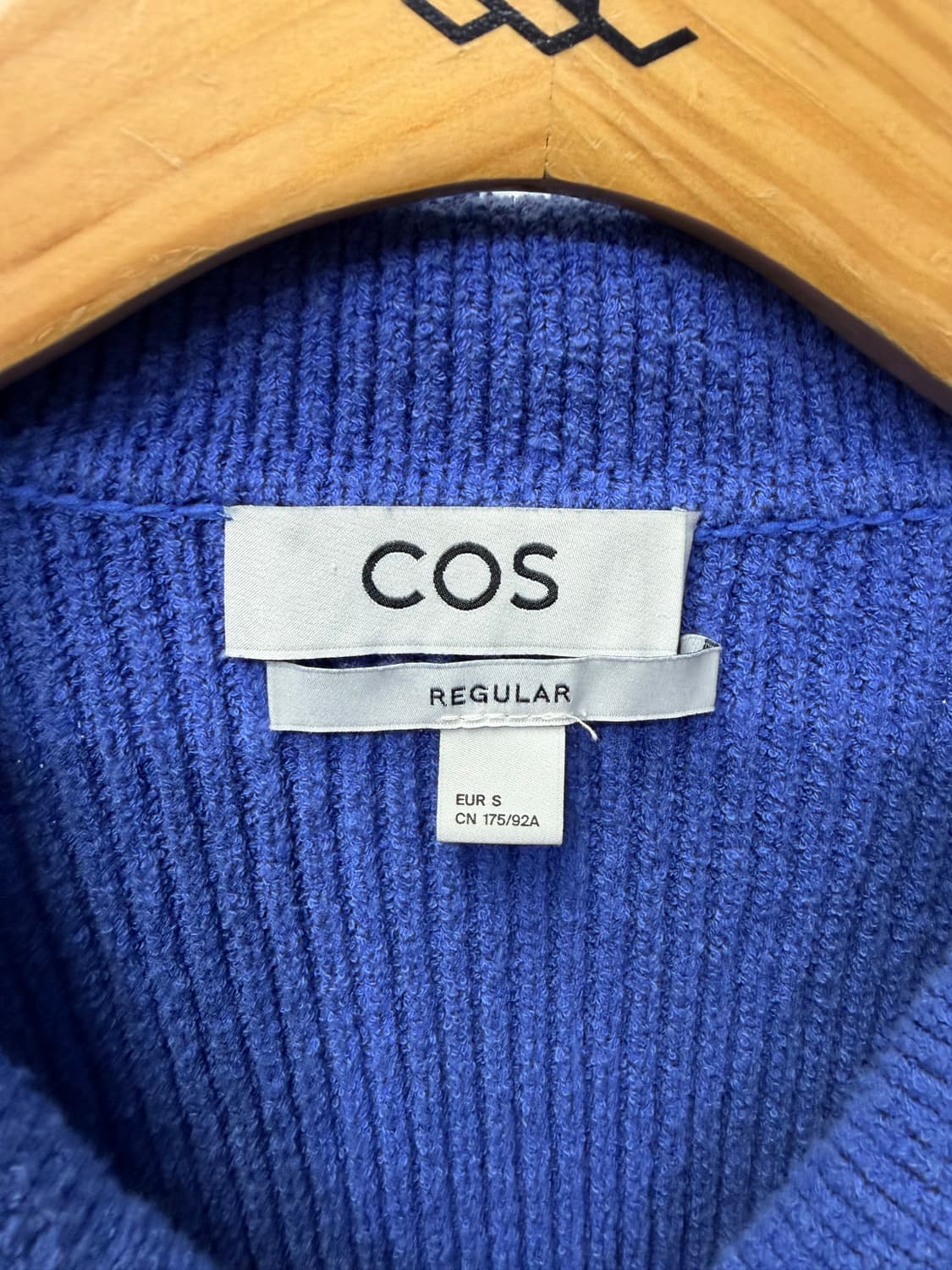 정품) COS 코스 남성 블루 니트 가디건 S 상품이미지5