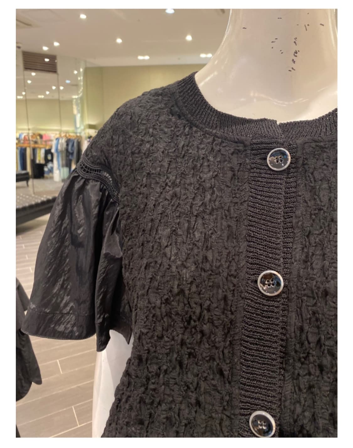 한섬 오즈세컨 엠보 크링클 블라우스  상품이미지3