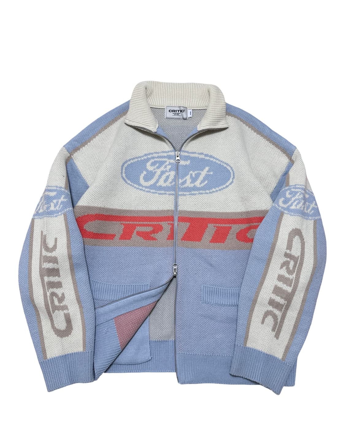 크리틱 레이싱 투웨이 니트 집업 상품이미지1