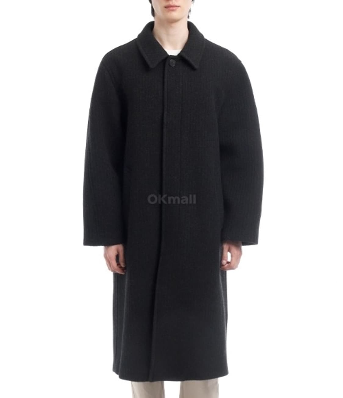 5) 25fw 오라리 스폰지 본디드 와이드 웨일 울 코트 블랙  상품이미지2