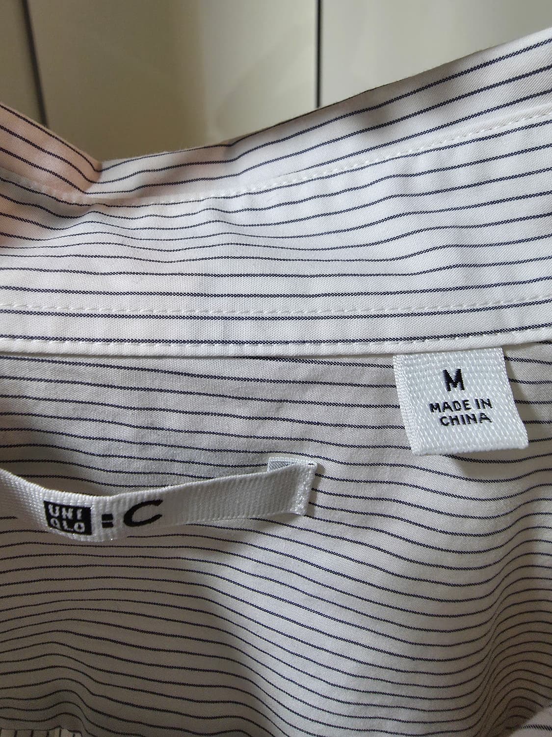 유니클로C 브로드클로스 오버사이즈 셔츠 화이트 m사이즈 상품이미지3