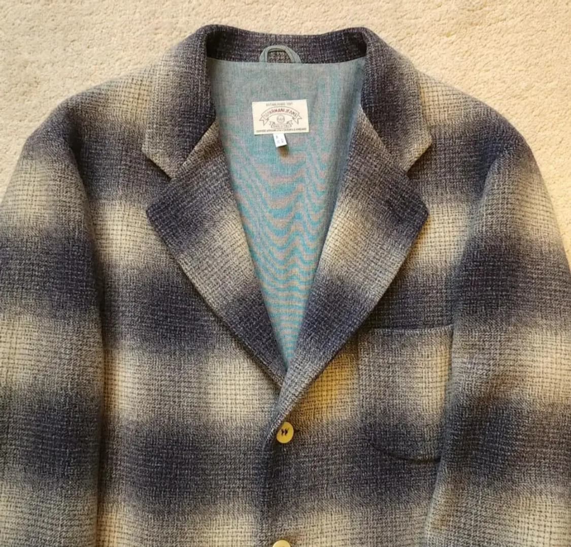 90s 조르지오 아르마니 울 플란넬 스포츠코트 46(105) 상품이미지3