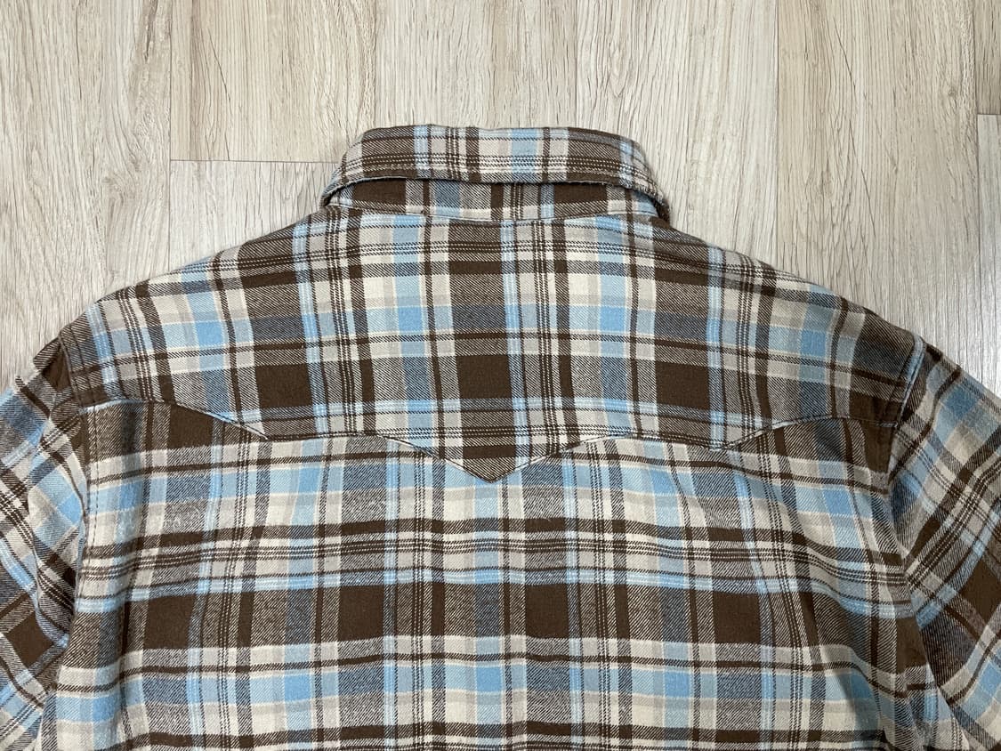 95) 70's 복각 랭글러 재팬 플란넬 웨스턴 셔츠(RRL&LVC&폴로 상품이미지7