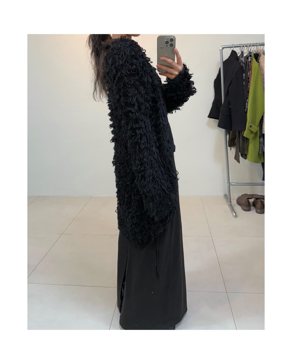 빈티지 부클 가디건 상품이미지2