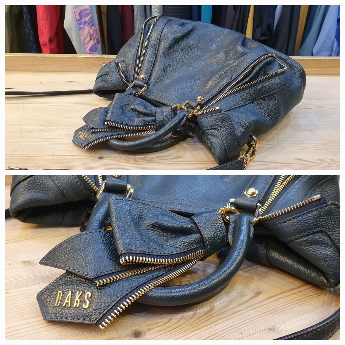 닥스 리본 레더 크로스백 상품이미지4