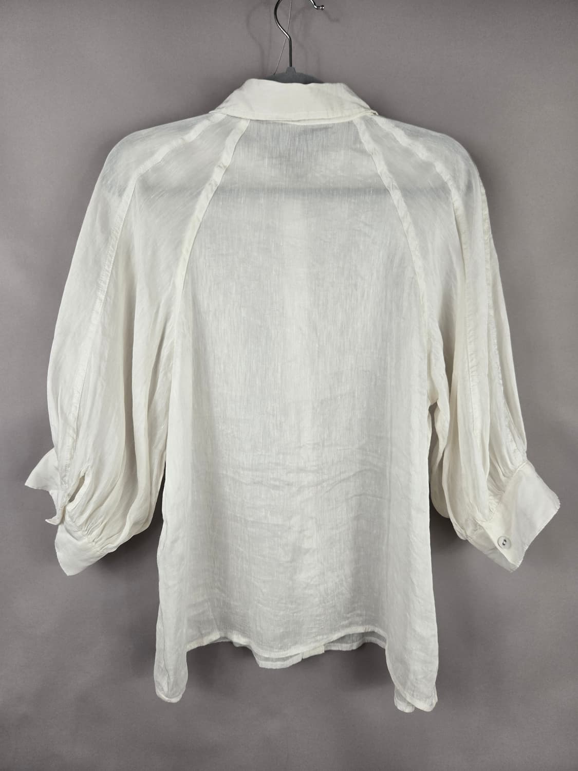 [무료배송]페이우 S 여성 실크 린넨 마 혼방 8부소매 블라우스 상품이미지6